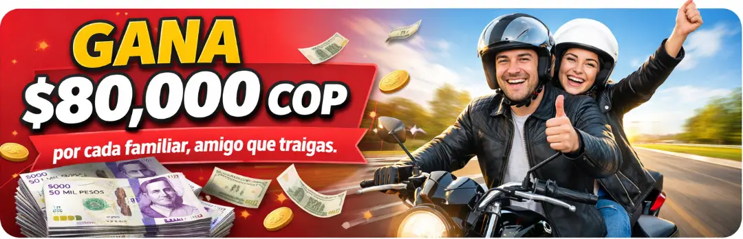 Gana 80.000 COP por cada referido