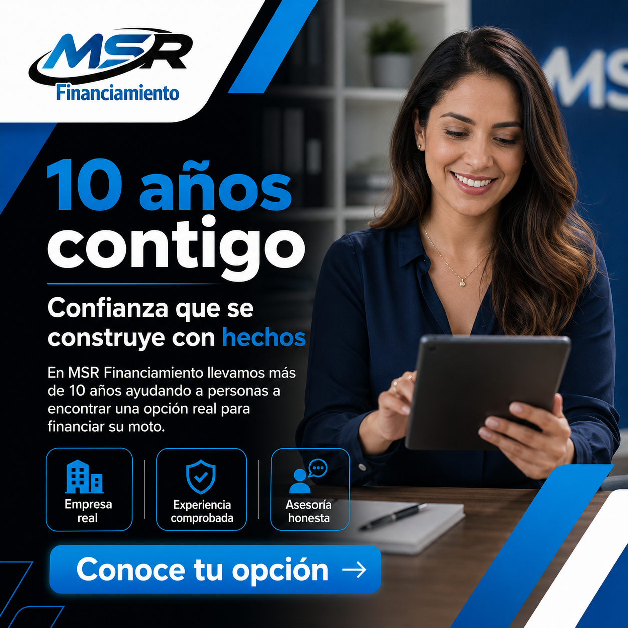 MSR Financiamiento confianza con más de 10 años de experiencia
